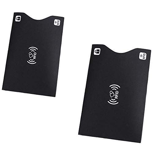 2xRFP-Schwarz Schutzhülle Schutz RFID NFC für Kreditkarten EC Karten RFID Blocker (RFP-Schwarz) von KRS