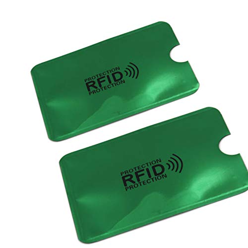 KRS 2xRFI-Grün Schutzhülle Schutz RFID NFC für Kreditkarten EC Karten RFID Blocker (2xRFI-Grün) von KRS