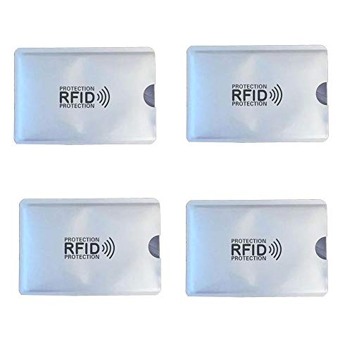 KRS 4xRFI Schutzhülle Schutz RFID NFC für Kreditkarten EC Karten RFID Blocker (4 Stück) von KRS