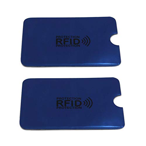 KRS 2xRFI-Blau Schutzhülle Schutz RFID NFC für Kreditkarten EC Karten RFID Blocker (RFI-Blau) von KRS