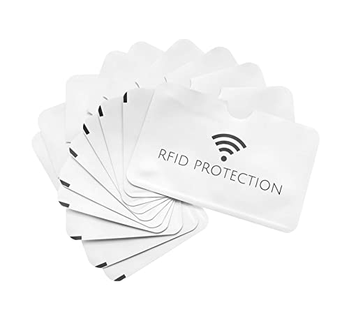 RFA Schutz RFI Schutzhülle Schutz RFID NFC für Kreditkarten EC Karten RFID Blocker (2xStück, Silber) von KRS