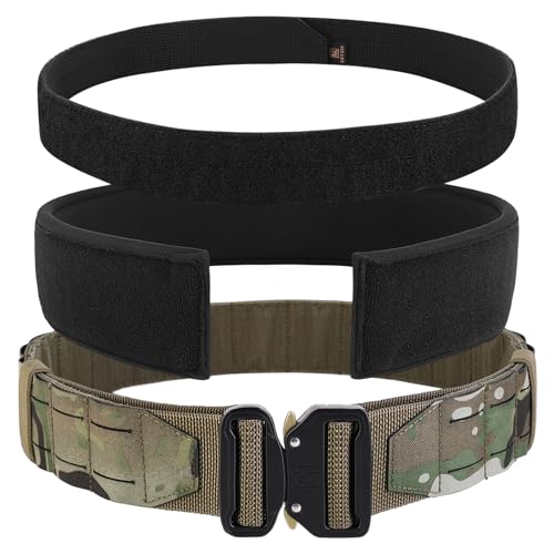 KRYDEX GEAR Taktischer Gürtel 2 Zoll mit Schnellverschluss Militär Schwerlast Molle Gürtels Arbeitsgürte Hochleistungsgürtel für Herren (M) von KRYDEX GEAR