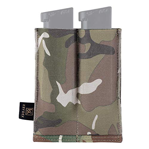 Molle Doppel Pistole Magazin Tasche Pistole Mag Halter für 9mm .45 .40 Magazin (Multicam) von KRYDEX GEAR