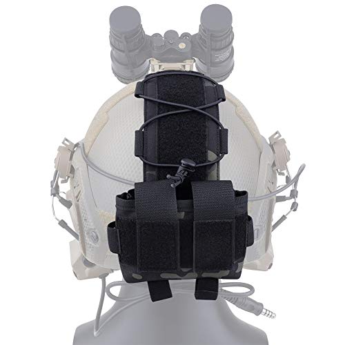 KRYDEX Gear Taktische Helm Batterie Tasche, Gegengewicht Tasche Ausgleichsgewicht Tasche mit Klettverschluss für MK2 Taktische Helme (MCBK) von KRYDEX