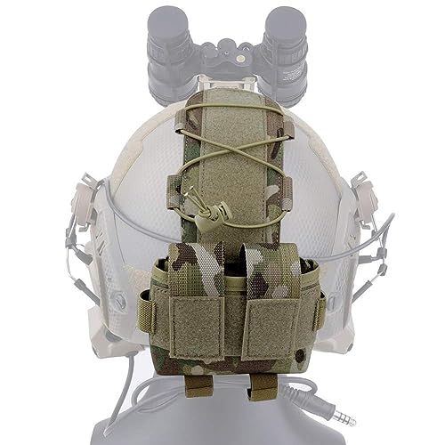 KRYDEX GEAR Taktische Helm Batterie Tasche, Gegengewicht Tasche Ausgleichsgewicht Tasche mit Klettverschluss für MK2 Taktische Helme (Multicam) von KRYDEX