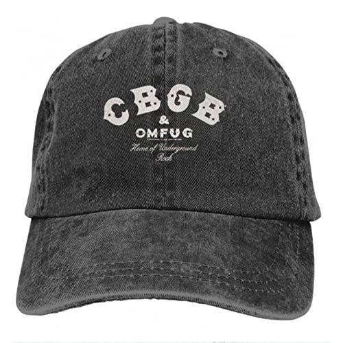 klassisch Baseball Kappe Trucker Cap CBGB New York Strapazierfähige Baseballkappe, Verstellbarer Papa-Hut, schwarz Weihnachten Geschenk von KRYDN