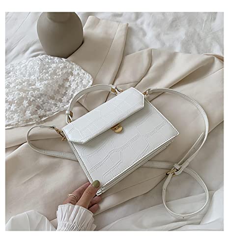 Damenhandtaschen Weiße Umhängetaschen Für Frauen Kleine Handtasche Kleine Tasche Pu Leder Handtasche Damen Designer Abendtaschen 21X17X8Cm Weiß von KS&BAG