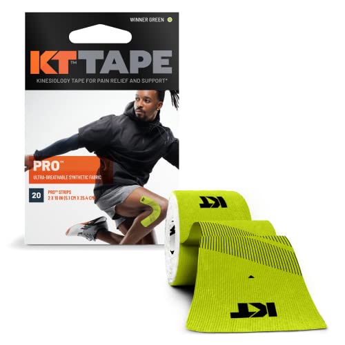 KT Tape PRO 20 Streifen aus Synthetik vorgeschnittenen Kinesiologie M Winner Green von KT Tape