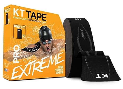 KT Tape Unisex-Adult KT PRO JUM XTR-BK-OS Kinesiologie-Tape, Schwarz, 38 m von KT Tape