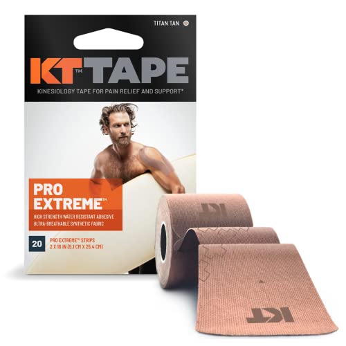 KT Tape Für alle Altersgruppen 10000749 Pro Extreme Therapeutisches elastisches Kinesiologie-Tape, B Titan Tan von KT Tape