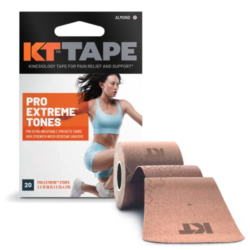 KT Tape Unisex-Erwachsene Pro Extreme-Warm-Up Walnuss Kinesiologie-Tape, 20 Count, 10” Strips von KT Tape