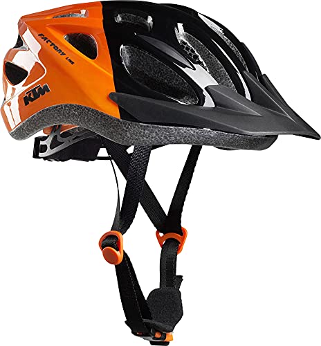 KTM Factory Youth Helmet mit fidlock Verschluss 51-56 schwarz orange glanzend von KTM
