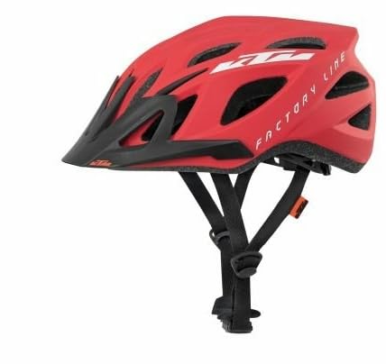 KTM Helm Fahrradhelm Unisex Rot matt/Silber Matt Factory Line 58-62 cm von KTM
