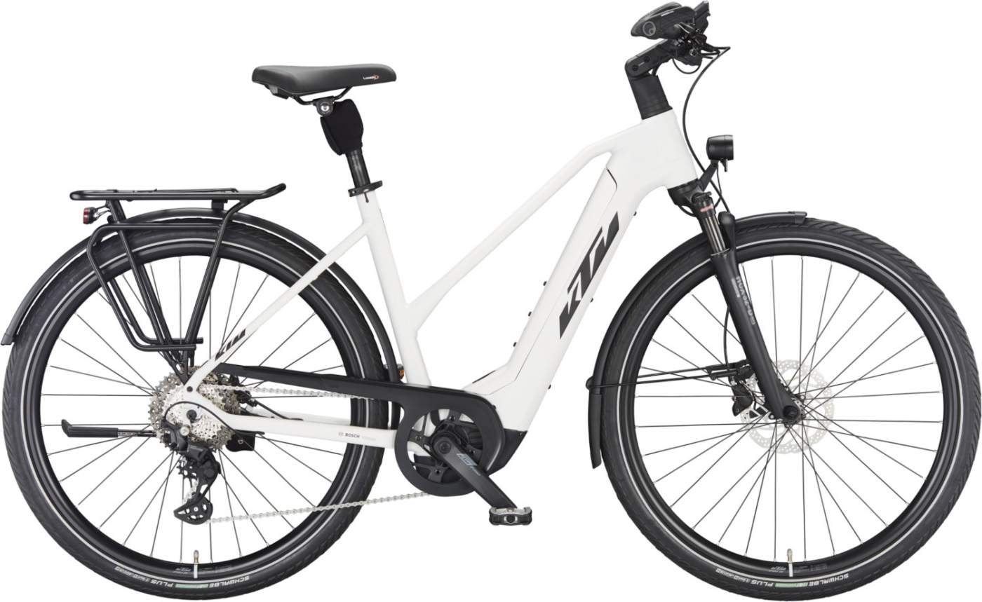 Unisex E-Bike  KTM Cento 10 Plus unisex weiß . 2023 (Rahmenhöhe KTM: 46 cm | Körpergrösse 165 - 169 cm (E-Bike)) von KTM