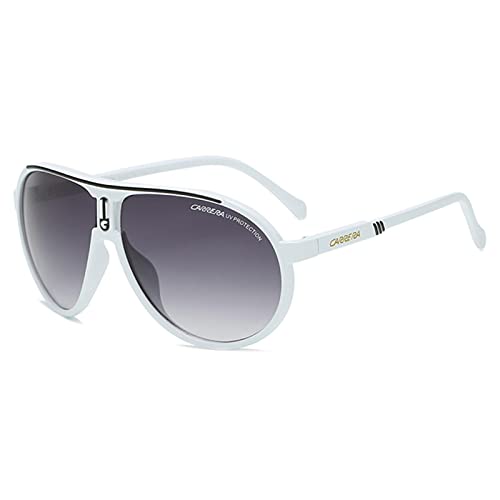 KTTGYRE Sonnenbrille Männer Frauen Sonnenbrillen Unisex Retro Outdoor Sport Ultraleicher Brillen UV400 Sonnenbrille-White,with Bag+Cloth von KTTGYRE