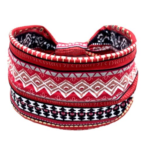 Geknotetes Stirnband für Damen, elastisches Bandeau-Sport-Kopfband, afrikanisches Haarband, rutschfest, dehnbar, Workout-Kopfbedeckung, dehnbares Sport-Stirnband von KUAIYIJU