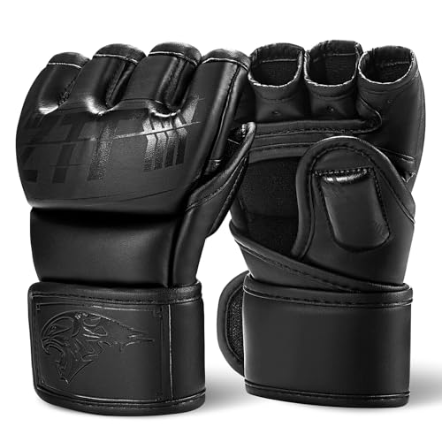 Professionelle MMA Handschuhe, geeignet für Männer und Frauen Boxhandschuhe, verwendet für Boxtaschen, Boxen, Training, Muay Thai, MMA, Kickboxen Kampfsport Gepolstert Gloves (L) von KUANG QUAN