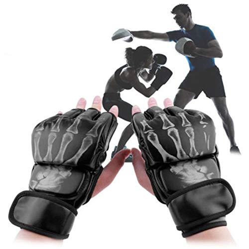 KUENG Punching Boxhandschuhe Kortikal Fachmann Boxhandschuhe Frauen Kinderboxhandschuhe Ab 6 Jahren Box Handschuh Herren Black-Nail,Freesize von KUENG