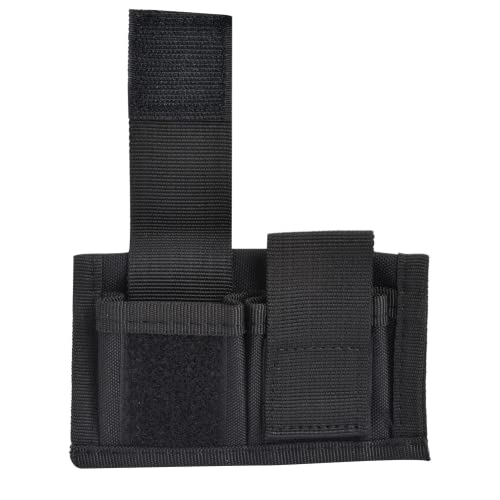 Speed ​​Loader-Tasche, Exquisite leichte Magazintasche mit Klettverschluss aus 600D-Nylon für Bergsteigen und Camping(Schwarz) von KUIDAMOS