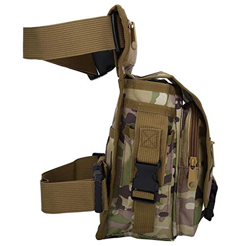 Multifunktionale Drop Leg Bag, Oberschenkeltasche Hüfttasche, Camouflage Color Hüfttasche mit verstellbaren Trägern, für Jagd, Reisen, Motorradfahren von KUIDAMOS