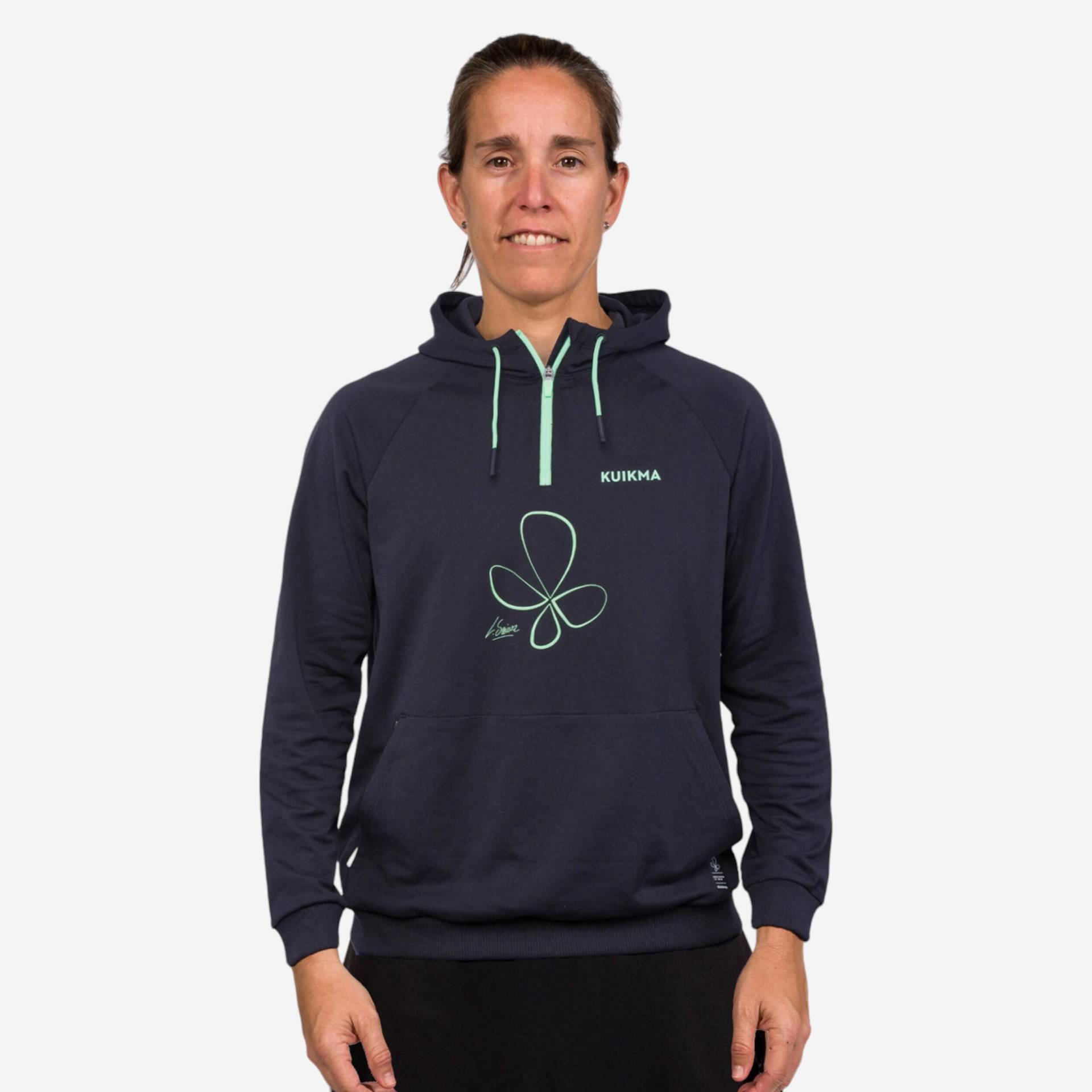 Damen Padel Kapuzenpullover - Pro Lucia Sainz schwarz/grün von KUIKMA