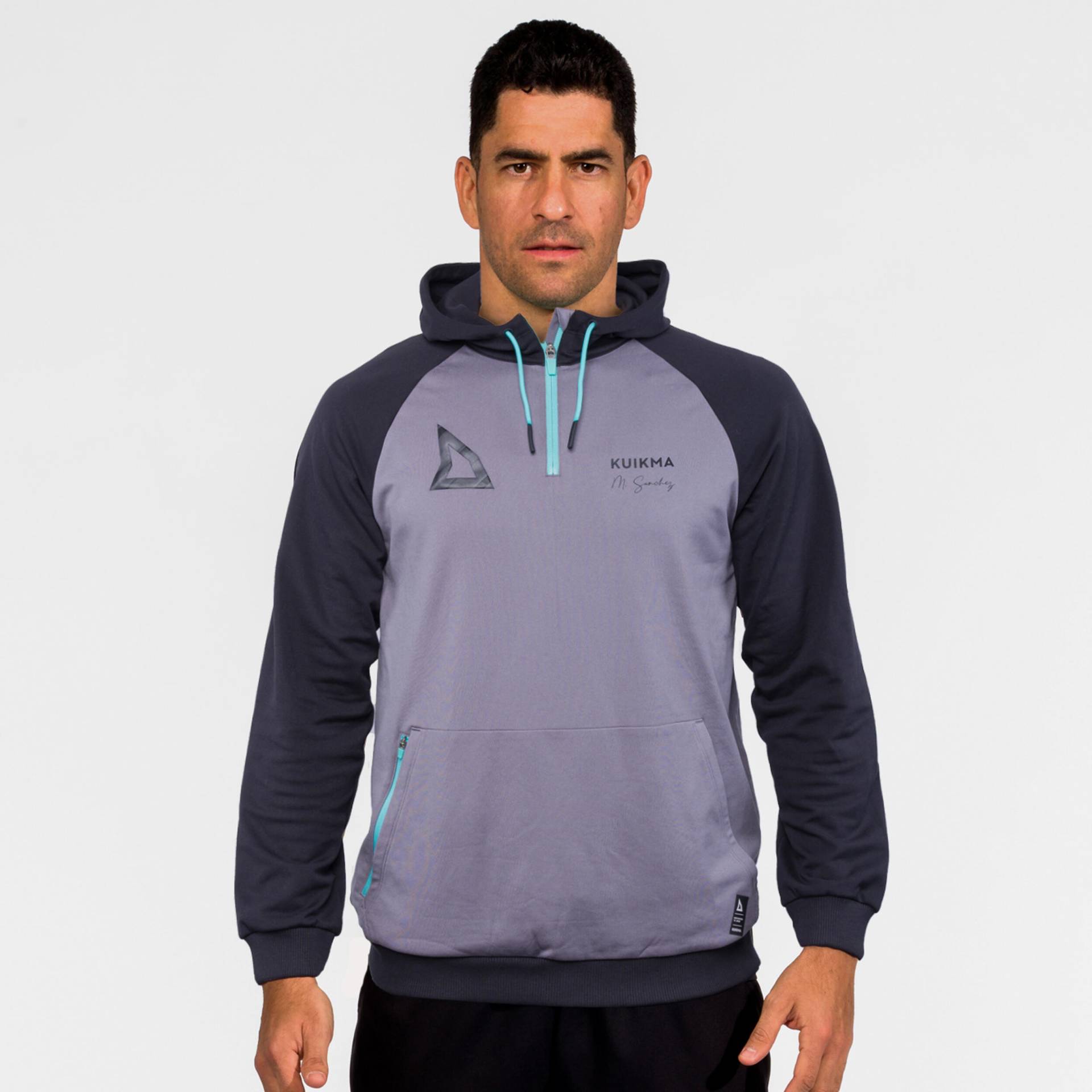 Herren Padel Kapuzenpullover - Pro Maxi Sanchez schwarz/grün von KUIKMA