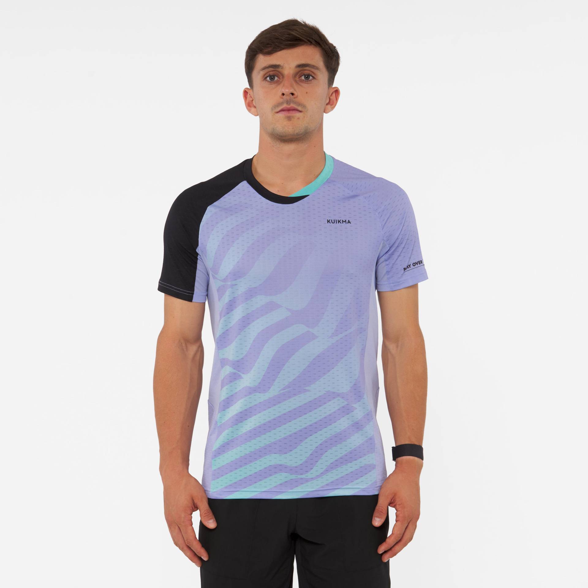 Herren Padel T-Shirt kurzarm - Kuikma PTS 900 violett von KUIKMA