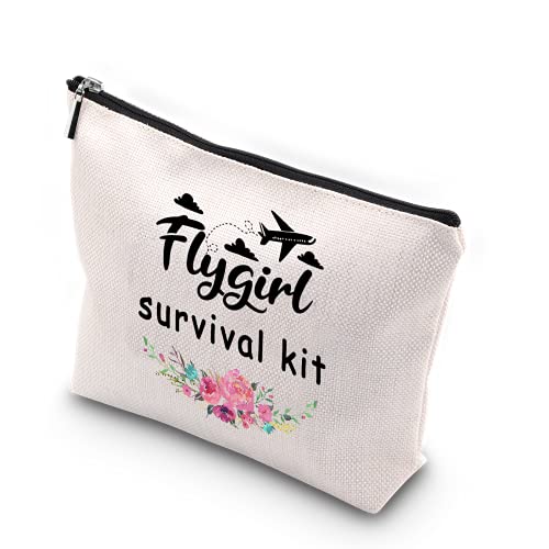 KUIYAI Flygirl Survival Kit Flugbegleiter-Geschenk Reißverschluss Tasche Reisetasche für Stewardess Flight Crew (Fly Girl Survival) von KUIYAI