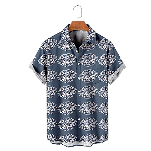 KUMADAI Sommerhemd Herren Lose Kurzarm Hawaiihemd Lustige Strandhemd Freizeithemd,10,6XL von KUMADAI