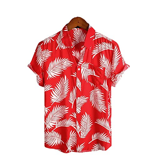 KUMADAI Sommerhemd Herren Lose Kurzarmhemd Lustige Hawaiihemd Mode Strandhemd,5,6XL von KUMADAI