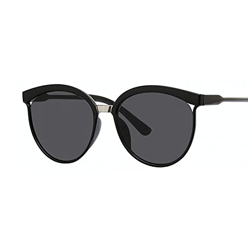 KUNIUO Sexy Black Cat Eye Sonnenbrille Frauen Shades Berühmte Luxus Designer Trendy Sonnenbrille Weiblich Small White Points Uv400-Gray von KUNIUO