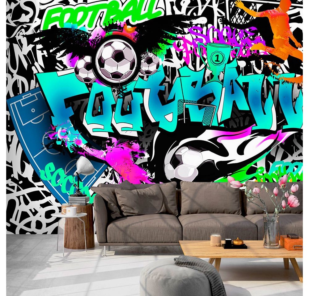 KUNSTLOFT Vliestapete Sports Graffiti 1x0.7 m, halb-matt, lichtbeständige Design Tapete von KUNSTLOFT