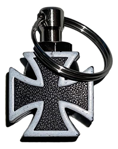 KUSTOM66 Schlüsselanhänger Kreuz schwarz von KUSTOM66