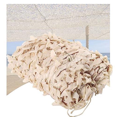 KUWAI 2x4m 3x5m 4x9m Bulk Rolle Camouflage Netz Bundeswehr Beige Tarnnetz Für Deko Waldlandschaft Outdoor Camping Garten Ausblenden Abdeckung Camp Jagd Sonnenschutz Tarnung Netz (Größe : 3mx4m) von KUWAI