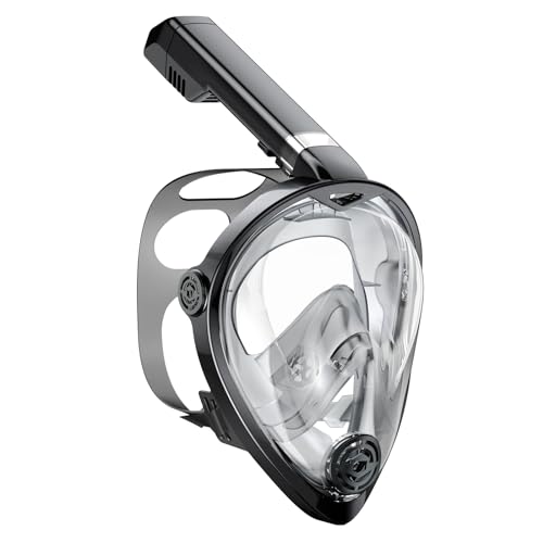 KUYOU Schnorchelmaske Tauchmaske Vollmaske Vollgesichtsmaske Faltbar Anti-Fog CO2-Sicher für Jugendliche und Erwachsene von KUYOU