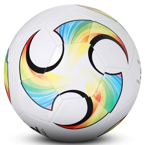 KWJEIULSOQ FußBall, Fussball Kinder Unisex, Offizieller FußBall Größe 5, Outdoor-Indoor fußbälle, Standard Training Fußbälle, Fussball Ball für Jugendliche und Erwachsene von KWJEIULSOQ