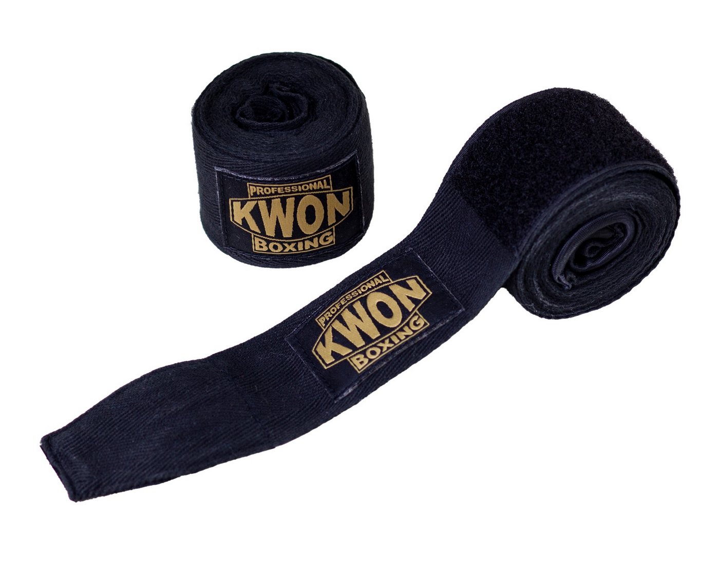 KWON Boxbandagen Premium Gel Box-Bandage unelastisch Boxen Handbandagen Faustbandagen (3,5 m, Paar), Profi Qualität für Wettkampf und Training, schwarz oder rot, 350 cm von KWON