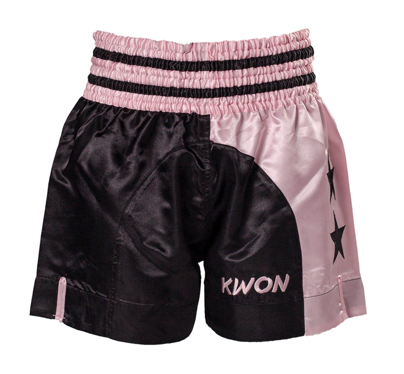 KWON Sporthose Thaiboxhose Damen Muay Thai Box Shorts Kickboxhose kurz pink rosa MMA (Edler Look) traditioneller Schnitt, Sterne von KWON