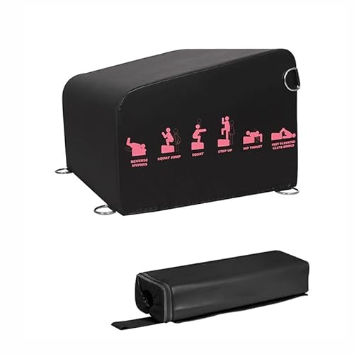 KXWDKJ Hip Thrust Bench for Core AB Strength Training Hip Thrust Box for Home Gym Total Body Workout Multifunktional Whole Body Workout Box (Schwarz) von KXWDKJ