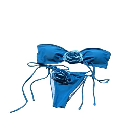 KYATON Bikini Damen Sommerfrauen Bikinis Trägerloser Tanga Massive Frauen Zwei Stücke Badeanzug Strandkleidung-Sy9150L-L von KYATON