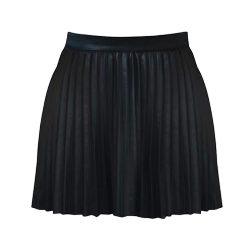 KYATON Sommerkleid Damen Faltenrock Schwarzer Khaki Hoher Tailliertes A-line-Mini-Mode-röcke Frauen Streetwear-schwarz-s von KYATON
