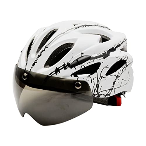 Fahrradhelme mit Magnetbrille Fahrradhelm Verstellbarer Sicherheitsschutz für Erwachsene zum Radfahren von KYEQATY