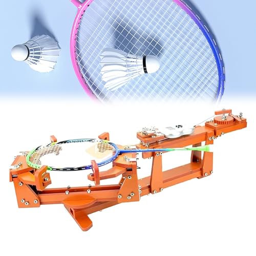 Badmintonschläger Bespannungs Einfädelmaschine Badminton Einfädelmaschine Fester 6-Punkt-Windentyp Badminton Besaitungsmaschine für DIY-Squash-, Tennis von KYZTMHC