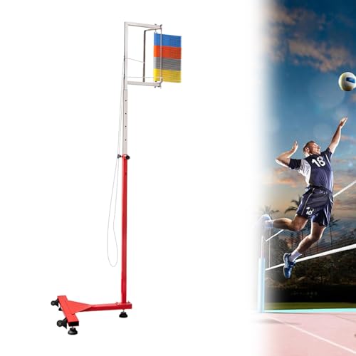 KYZTMHC Vertikaler Sprungtester mit Rädern Freistehende Sport-Vertikalsprungstange Vertikalsprungmessgerät für Volleyball, Basketball (Color : Four Colors, Size : 4.5-9.1ft) von KYZTMHC