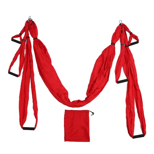 Die Längenverstellbare Yoga-Schaukel-Hängematte Verbessert Die Flexibilität mit Einzigartigem Design für den Innen- und Außenbereich (Rot) von Kadimendium