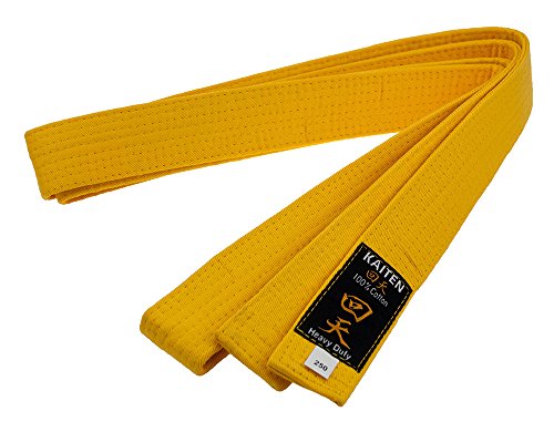 Kaiten Karategürtel Gürtel Budogürtel Baumwolle (gelb) (300) von Kaiten