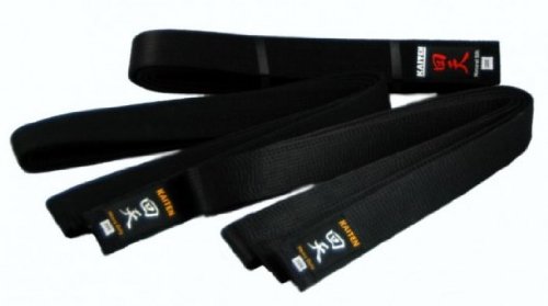 Kaiten Satin Schwarzgurt, extra breit 4,5cm, Karategürtel schwarz, Karategurt, Karate-Gürtel (330) von Kaiten