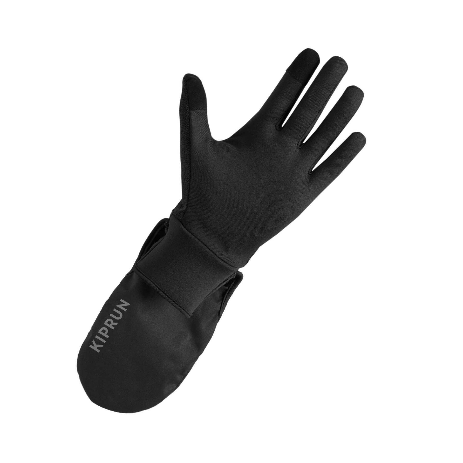 Lauf-Handschuhe Damen/Herren - Kiprun Evolutiv V2 schwarz von Kiprun