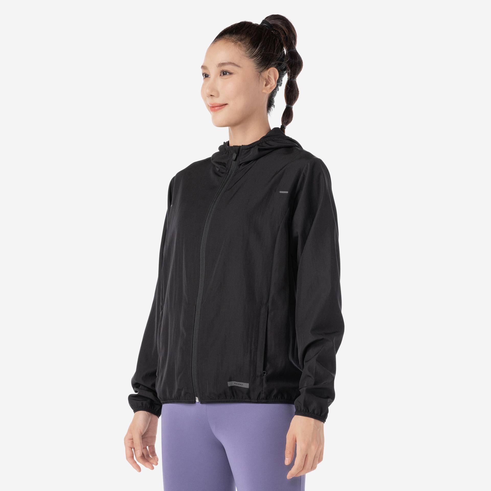 Laufjacke Damen winddicht - Run 100 schwarz von Kalenji