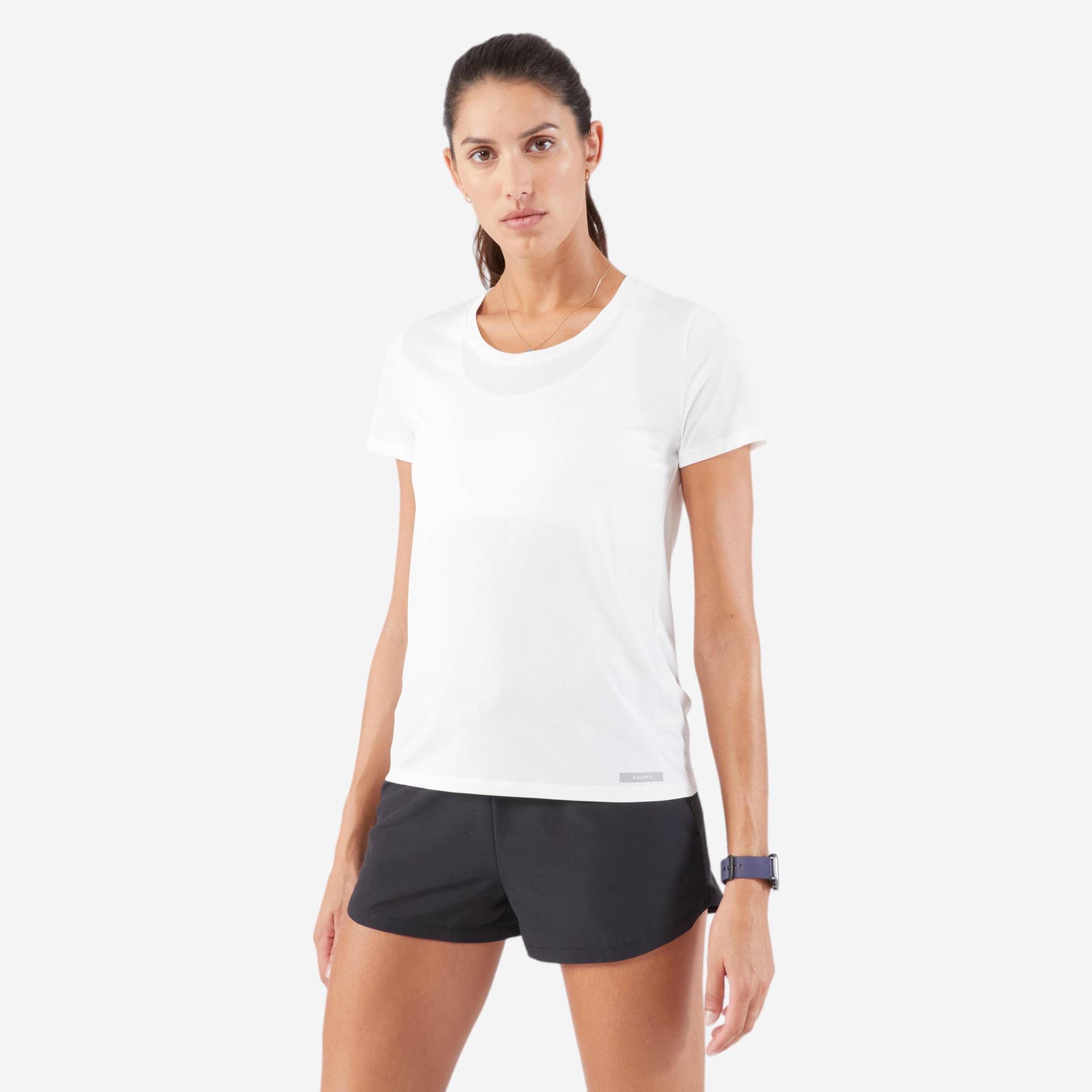 Laufshirt kurzarm Damen atmungsaktiv - Run 100 weiss von Kalenji